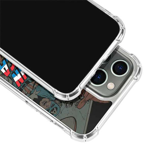 Marvel Classic Comics Captain America Vintage iPhone 14 Pro Clear Case